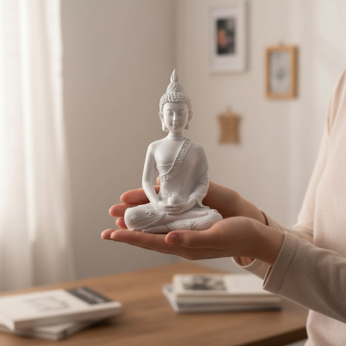 Handgefertigte Betonartikel: Hol dir Buddha als Räucherstäbchenhalter aus Beton online Buddha als Räucherstäbchenhalter aus Beton