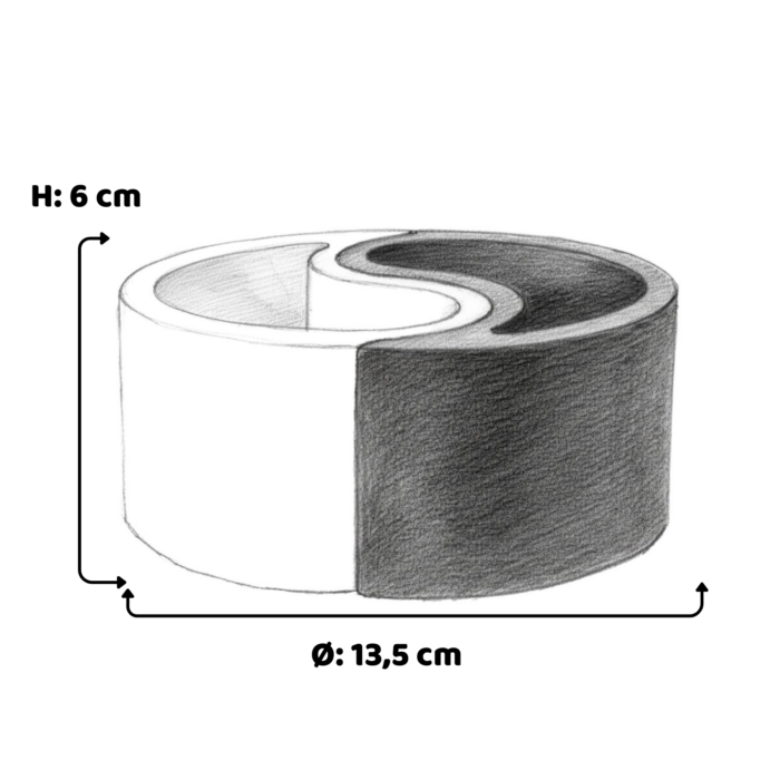 Zeitlose Betondekoration: Entdecke Yin Yang Schale aus Beton hier Yin Yang Schale aus Beton
