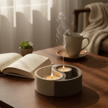 Handgefertigte Betonartikel: Hol dir Yin Yang Schale aus Beton online Yin Yang Schale aus Beton