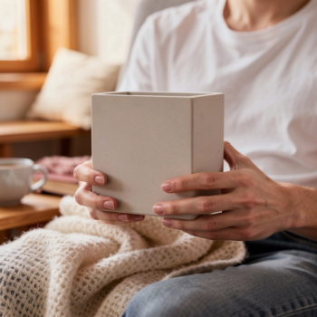 puristischer Pflanzentopf aus Beton