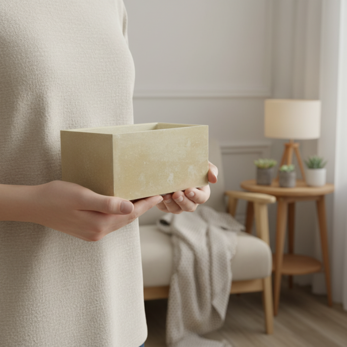 Handgefertigte Betonartikel: Hol dir Betontopf rechteckig aus Beton online Betontopf rechteckig aus Beton