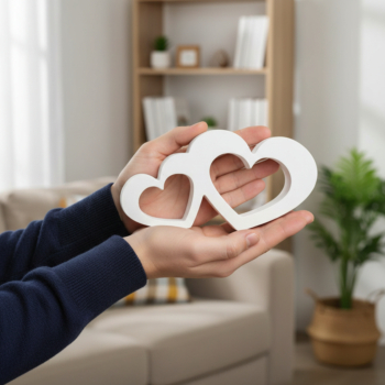 Hochwertige Betondeko: Kaufe Herz an Herz aus Beton im Onlineshop Herz an Herz aus Beton