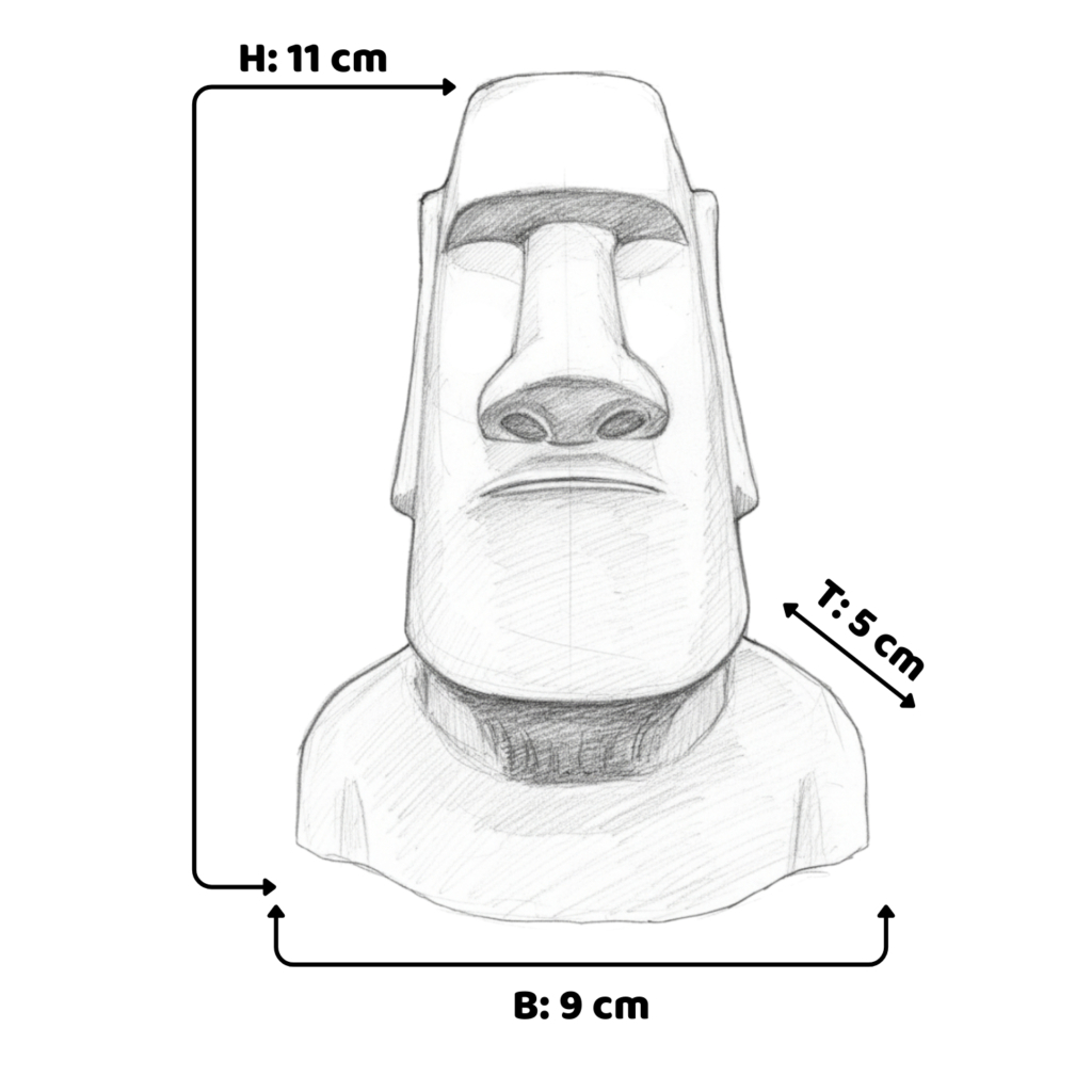 Moai Osterinsel Figur Aus Steinguss – 36 Cm, 16 Kg, Frostfest Bis -30°C, Made In Germany