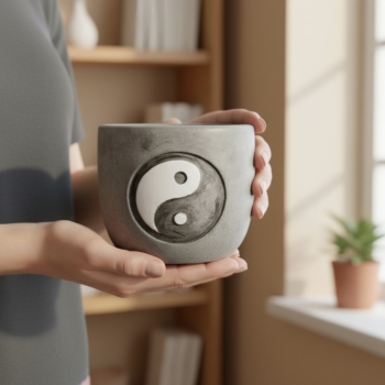 Moderne Betondekoration: Entdecke Spiritueller Blumentopf aus Beton in unserem Shop Spiritueller Blumentopf aus Beton