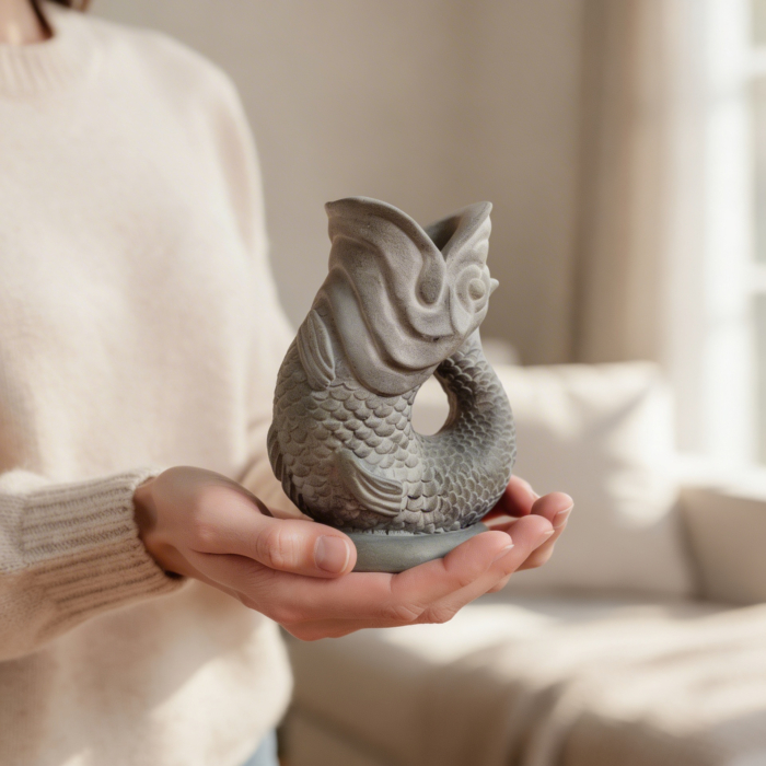 Handgefertigte Betonartikel: Hol dir Fisch Stabkerzenhalter aus Beton online Fisch Stabkerzenhalter aus Beton