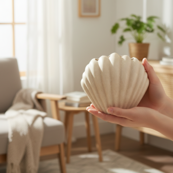 Handgefertigte Betonartikel: Hol dir Muschel Vase aus Beton online Muschel Vase aus Beton