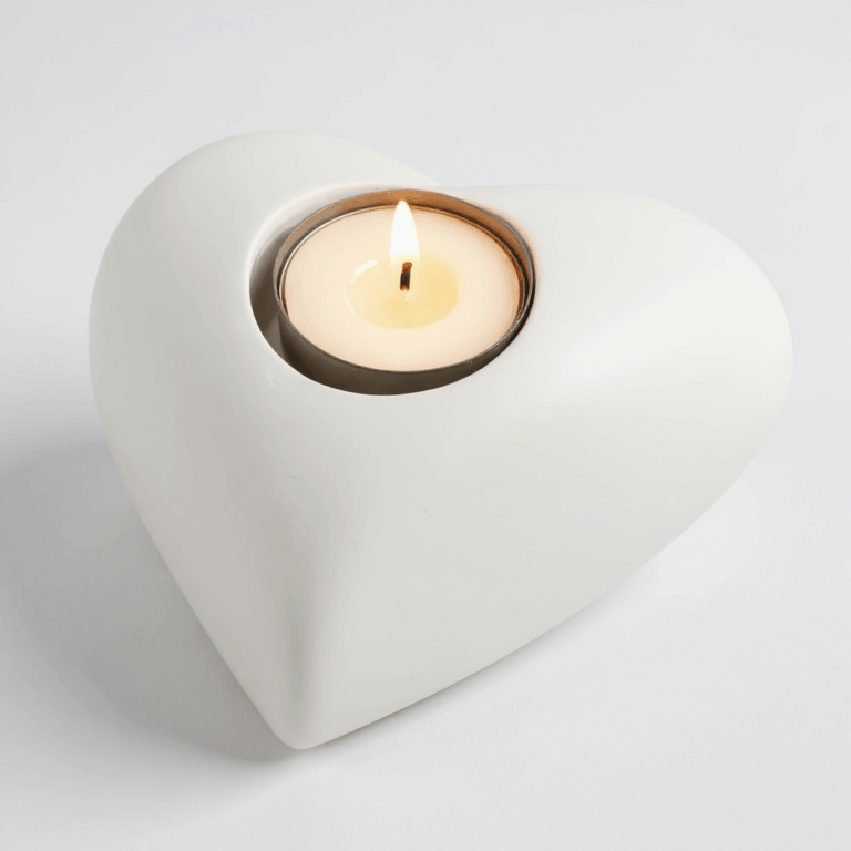 großes Herz Teelichthalter aus Beton für besondere Momente