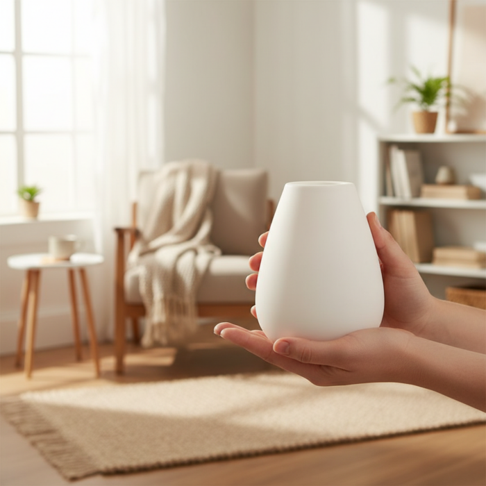 große bauchige Vase aus Beton