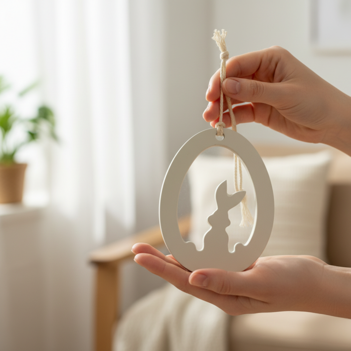 Handgefertigte Betonartikel: Hol dir Osterhasen Anhänger aus Beton online Osterhasen Anhänger aus Beton