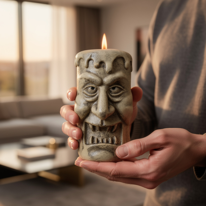 Handgefertigte Betonartikel: Hol dir Gruseliges Geistergesicht Kerzenhalter aus Beton online Gruseliges Geistergesicht Kerzenhalter aus Beton