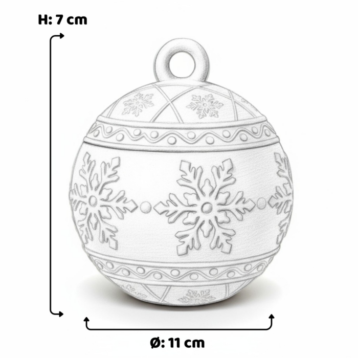 Christbaumkugel Behältnis mit Deckel aus Beton