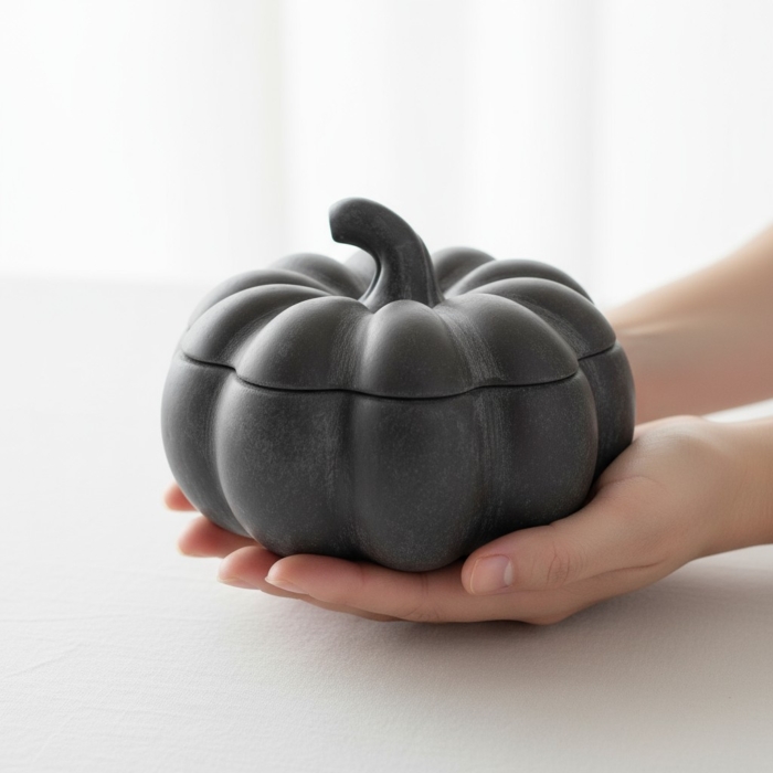 Moderne Betondekoration: Entdecke Kürbis-Dose aus Beton aus Beton in unserem Shop Kürbis-Dose aus Beton aus Beton