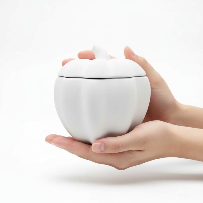 Individuelle Betonkunst: Erhalte Kürbis-Dose aus Beton aus Beton in unserem Sortiment Kürbis-Dose aus Beton aus Beton