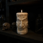 Halloween Kerze schaurige Fratze