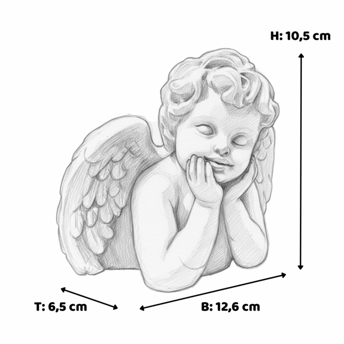 Verträumter Engel aus Beton