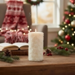 Große Stumpenkerzen mit Sternrelief