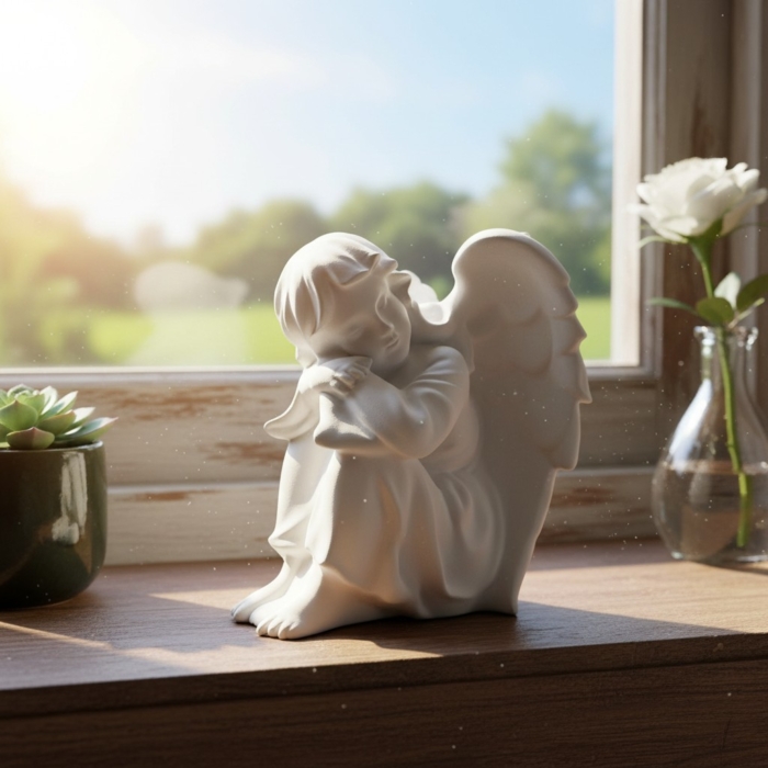 Lieblicher Engel aus Beton