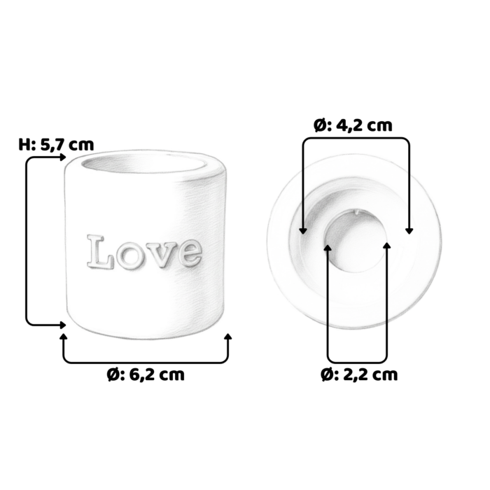 Hochwertige Betondeko: Kaufe Kerzenhalter mit Schriftzug aus Beton im Onlineshop Kerzenhalter mit Schriftzug aus Beton