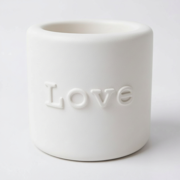 Zeitlose Betondekoration: Entdecke Kerzenhalter mit Schriftzug aus Beton hier Kerzenhalter mit Schriftzug aus Beton