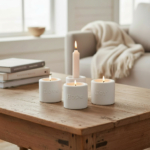 Kerzenhalter mit Schriftzug