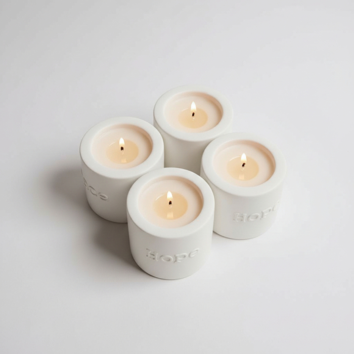 Stilvolle Betonprodukte: Jetzt Kerzenhalter mit Schriftzug aus Beton kaufen Kerzenhalter mit Schriftzug aus Beton