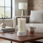 Große Stumpenkerze Ornament-Relief