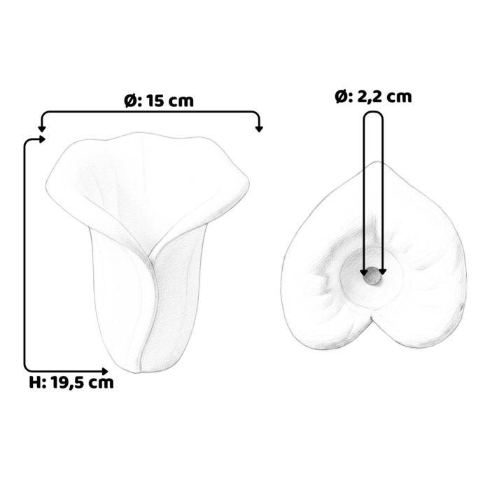 Hochwertige Betondeko: Kaufe Calla Lilie als Kerzenhalter o. Vase aus Beton im Onlineshop Calla Lilie als Kerzenhalter o. Vase aus Beton