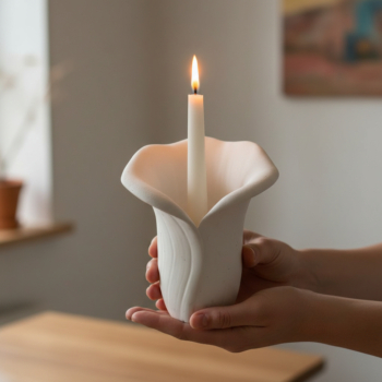 Stilvolle Betonprodukte: Jetzt Calla Lilie als Kerzenhalter o. Vase aus Beton kaufen Calla Lilie als Kerzenhalter o. Vase aus Beton