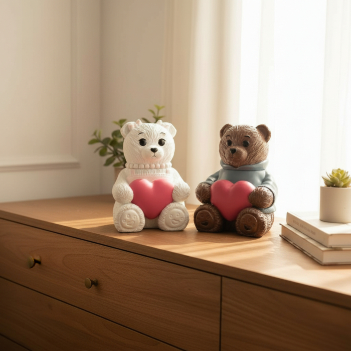 Hochwertige Betondeko: Kaufe Teddybär in Love geheime Dose aus Beton im Onlineshop Teddybär in Love geheime Dose aus Beton