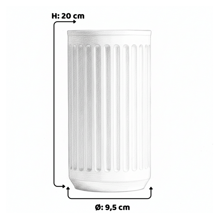 Trendige Betonaccessoires: Finde Große Art-Déco Designvase aus Beton online Große Art-Déco Designvase aus Beton