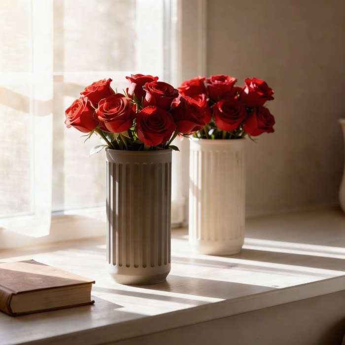 Moderne Betondekoration: Entdecke Große Art-Déco Designvase aus Beton in unserem Shop Große Art-Déco Designvase aus Beton
