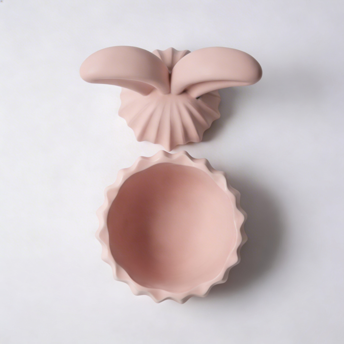 gerippte Osterhasendose aus Beton