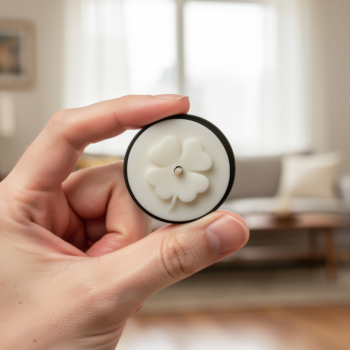 Motiv-Teelichter Glück 6 Stück aus Sojawachs