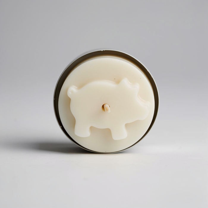 Motiv-Teelichter Glück 6 Stück aus Sojawachs