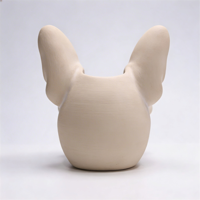 Französische Bulldogge Blumentopf aus Beton