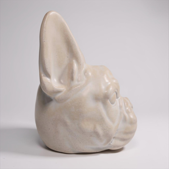 Französische Bulldogge Blumentopf aus Beton