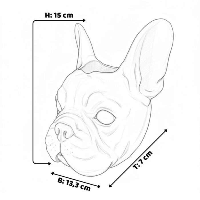 Französische Bulldogge Blumentopf aus Beton