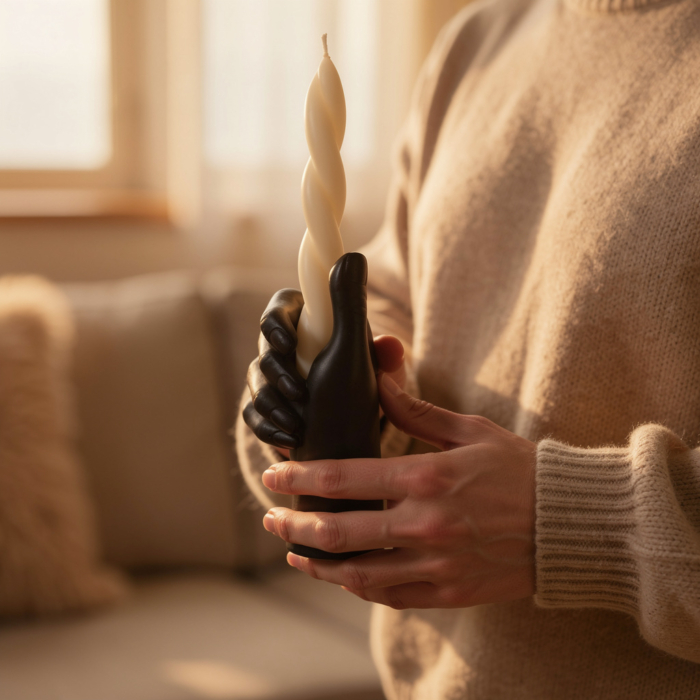 Moderne Betondekoration: Entdecke Hand Kerzenhalter aus Beton in unserem Shop Hand Kerzenhalter aus Beton