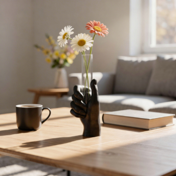 Hand Kerzenhalter aus Beton