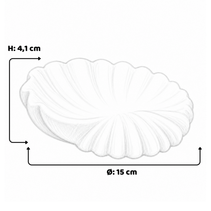 Trendige Betonaccessoires: Finde Flache muschelförmige Schale aus Beton online Flache muschelförmige Schale aus Beton