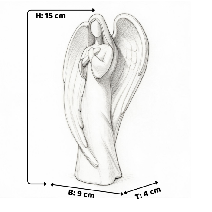 Feminine Engel Figur aus Beton