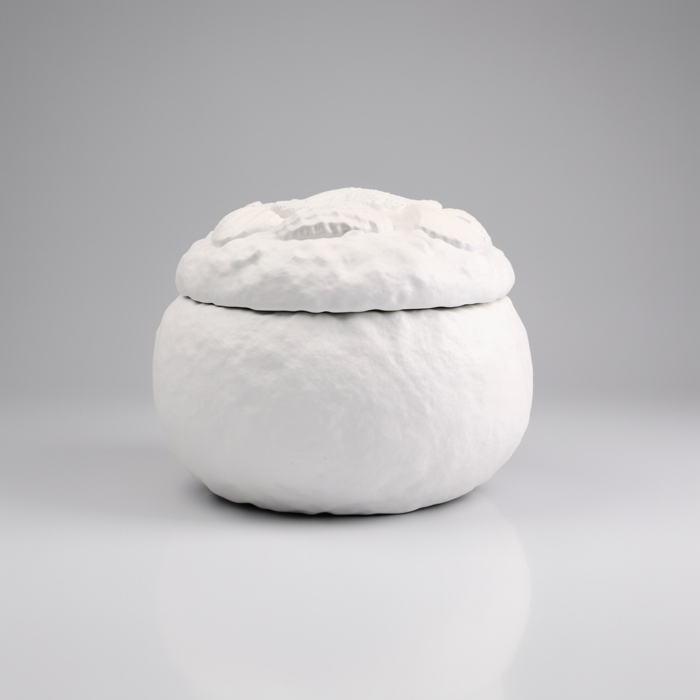 Muschel Dose mit Deckel aus Beton