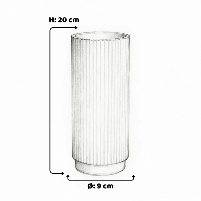 Trendige Betonaccessoires: Finde Lamellen Vase aus Beton online Lamellen Vase aus Beton