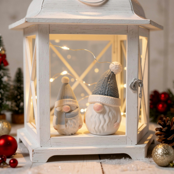 Winterlicher Wichtel aus Beton