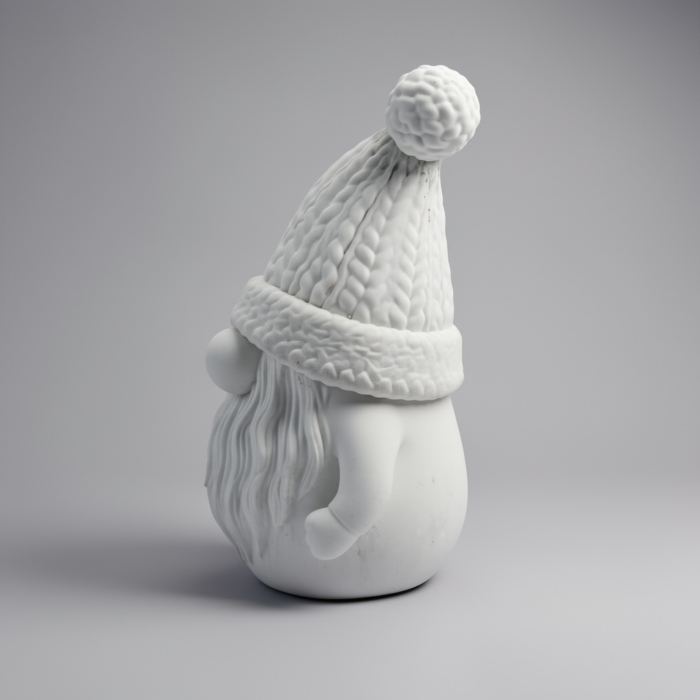 Winterlicher Wichtel aus Beton