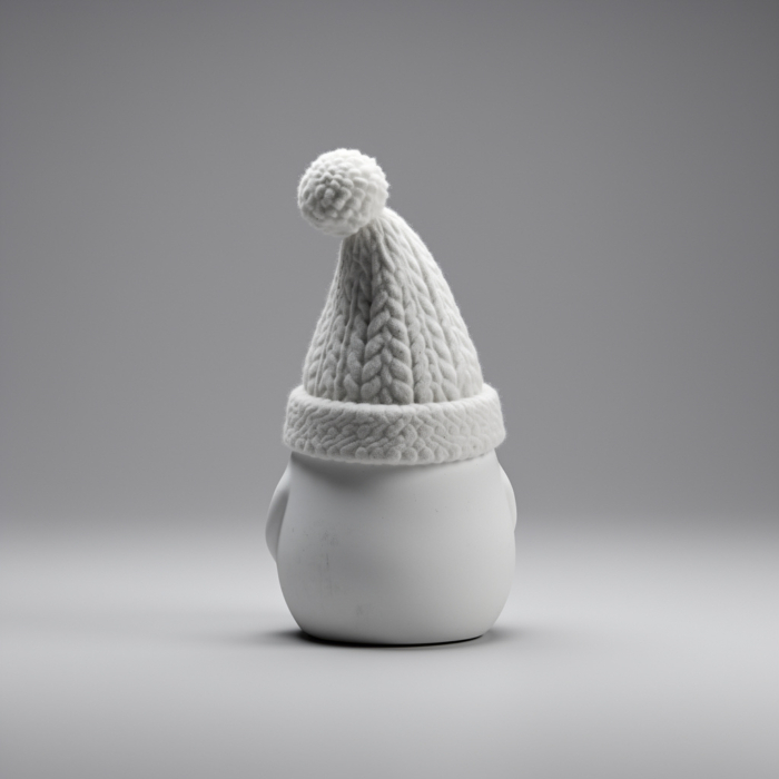 Winterlicher Wichtel aus Beton
